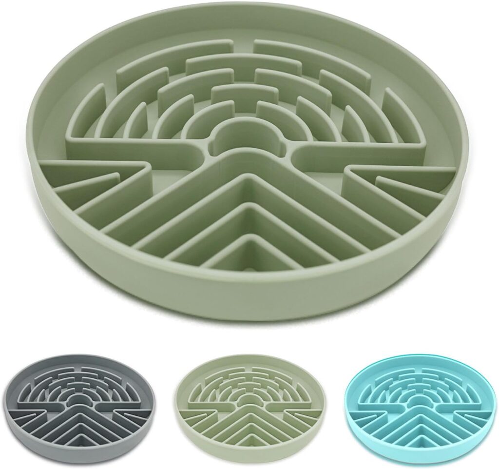Lesipee Slow Feeder Dog Bowl for Large & Small Pets, Anti Choking Puzzle Dog Food Bowl 
