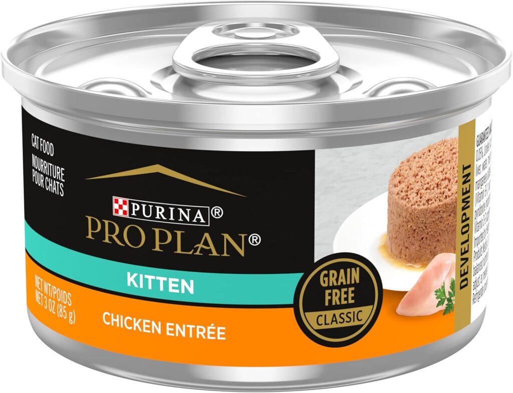 Purina Pro Plan Grain Free Wet Kitten Food Pate, Formula - (24) 3 oz. Pull-Top Cans