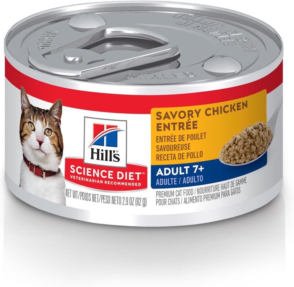 Hill's Science Diet Adult 7+, Senior Adult 7+ Premium Nutrition, Wet Cat Food, Chicken Minced