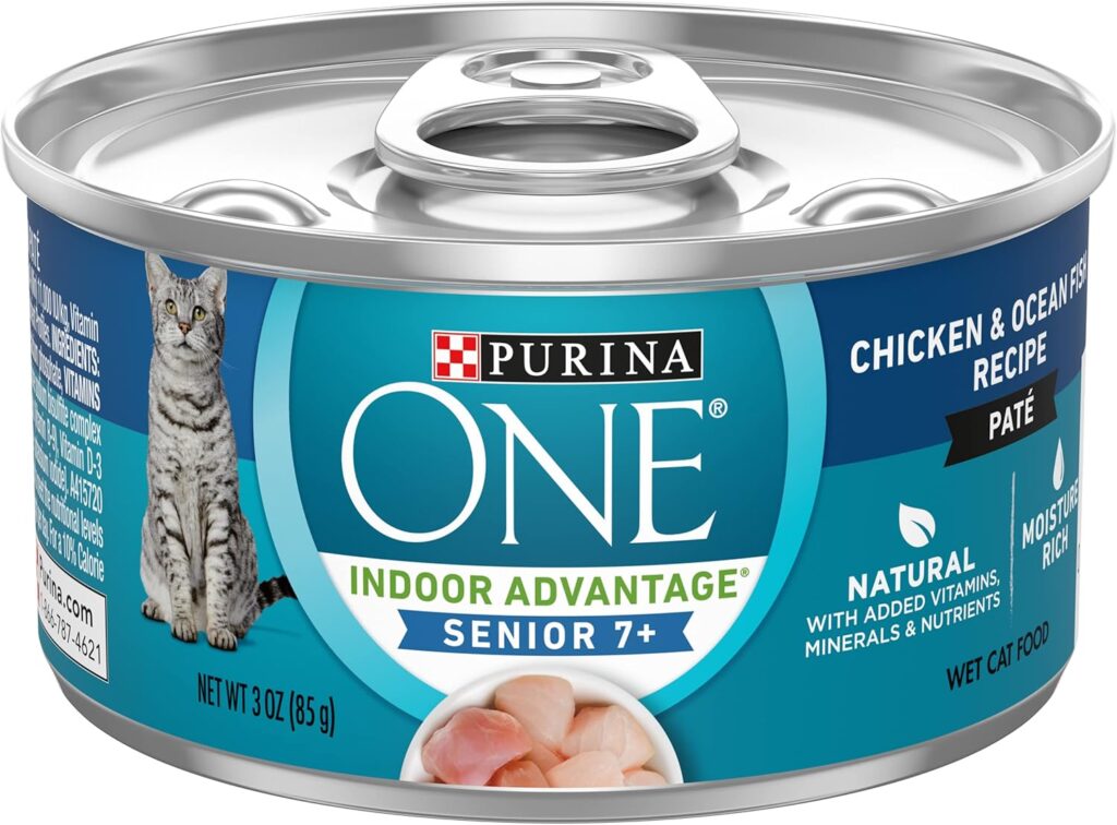 Purina ONE Grain Free, Natural Senior Pate Wet Cat Food,