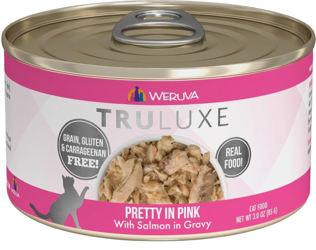Weruva TruLuxe Cat Food, Pretty in Pink with Wild-Caught Salmon in Gravy, 3oz Can